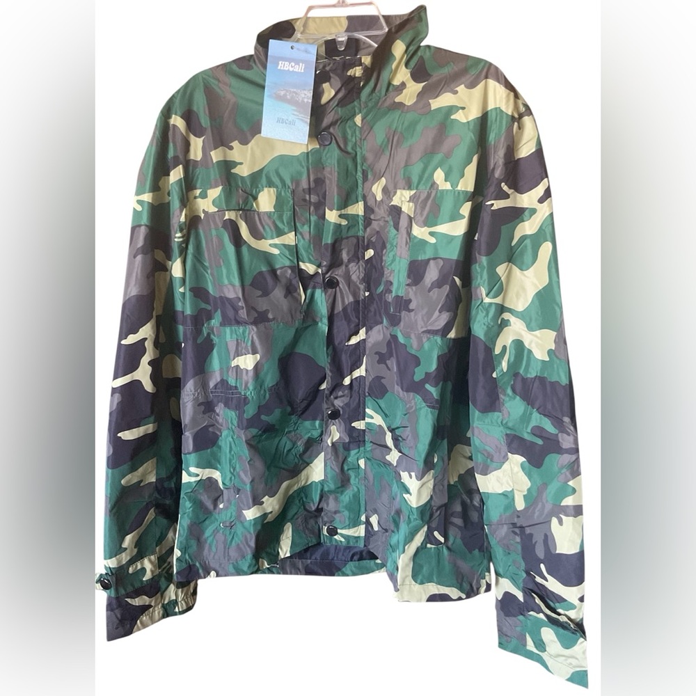 HB Cali  Woodland Lightweight Windbreaker Men XL